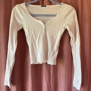 Brandy Melville White Cotton Shirt